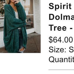 Vici emerald cardigan